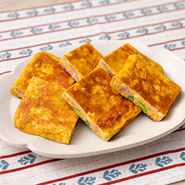 カントリーハーヴェストが決めて！ベーコンアスパラの洋風卵焼き